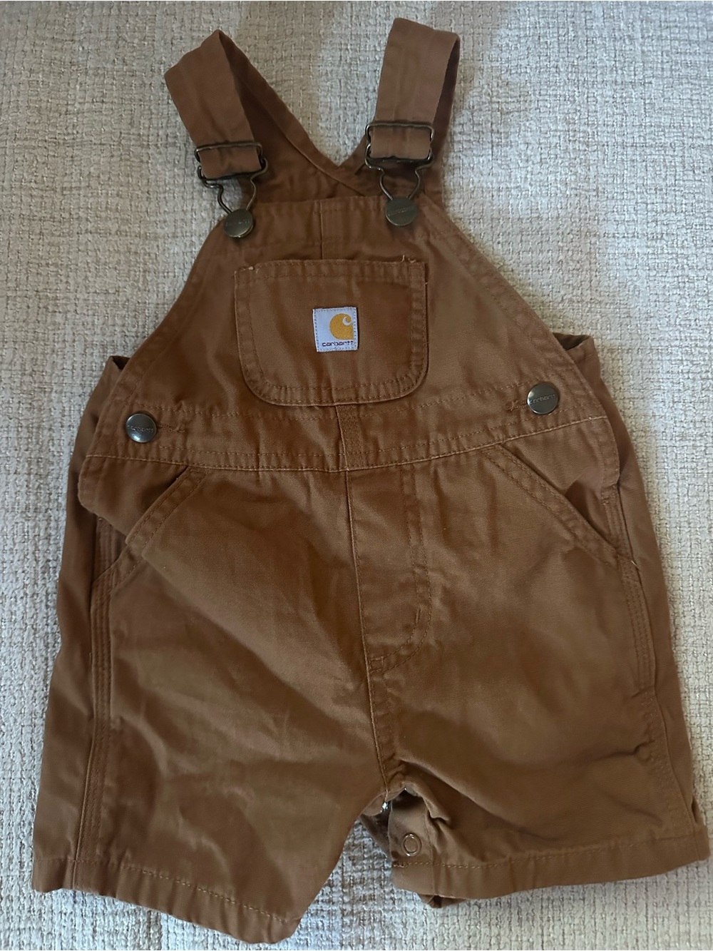 Carhartt Kids' Brown Short Overalls Size 12M